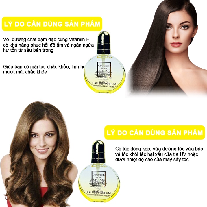 Tinh Dầu Dưỡng Tóc COCOESL NOIR Hương Nước Hoa 80ML - Kích Thích Mọc Tóc Lamyra
