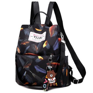 Balo Quảng Châu thời trang nữ Lông gà ngũ sắc H006