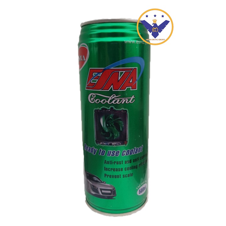 Combo nước làm mát xe ô tô màu xanh Esna Coolant 4L tặng lon 500ml