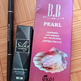 bộ 3 sp  kem bb cream 3 in 1 vua duong trang ngoc trai vua chong namg vua la kem nền
