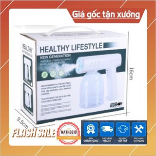 Súng xịt diệt khuẩn ATOMIZER NANO 8 LED, Súng bắn cồn tích hợp 8 tia UV khử khuẩn