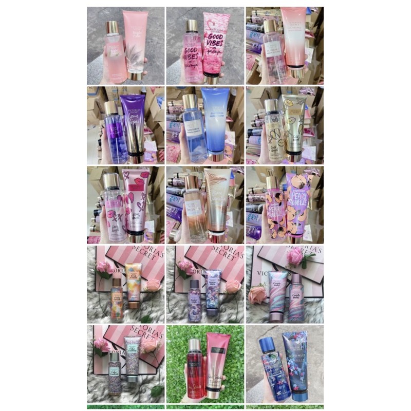 Combo Xịt + Dưỡng Victoria Secret 236ml và 250ml