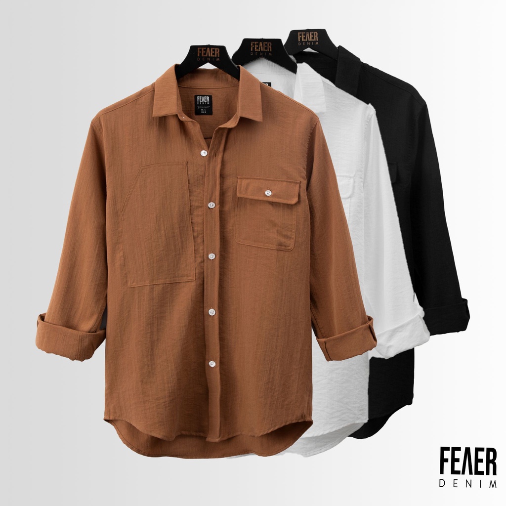 Áo sơ mi nam tay dài FEAER chất Linen thoáng Linen Silky - Hàng mới về