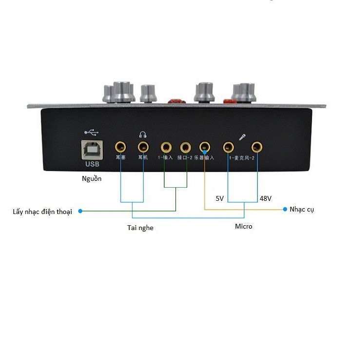 Sound Card HF5000 pro - Cạc thu âm Auto tune - Sound Card Thu Âm Auto Tune HF-5000 Pro