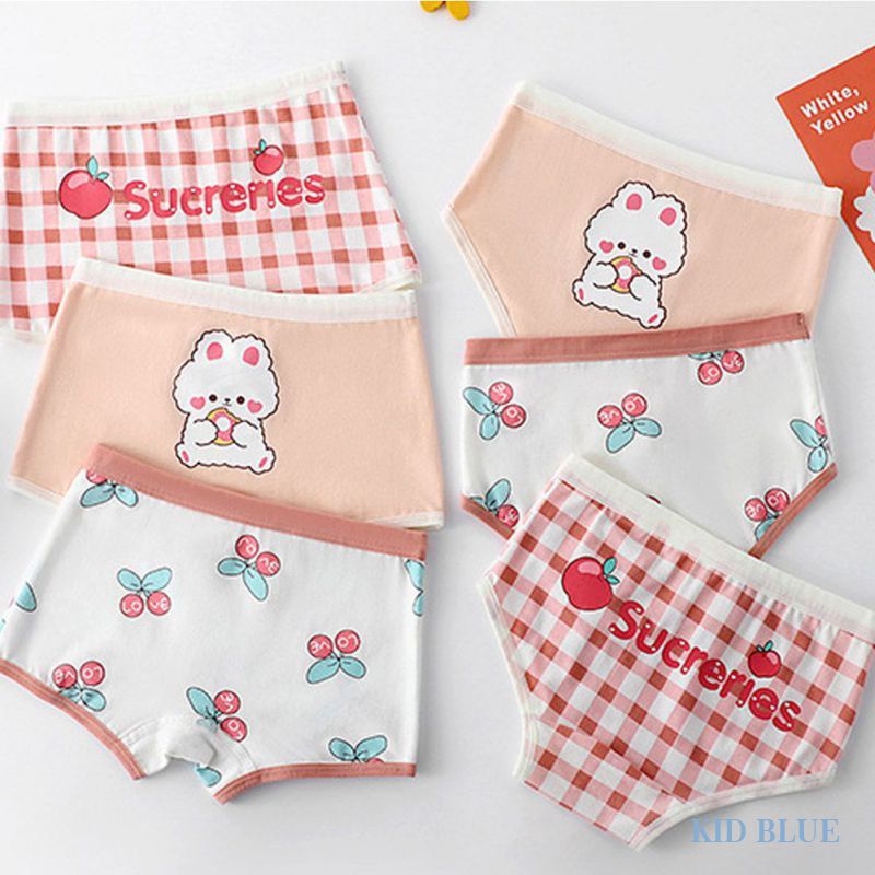 Quần Lót Cotton Không Đường May Kháng Khuẩn Họa Tiết Thỏ Hoạt Hình Dễ Thương Xinh Xắn Dành Cho Nữ