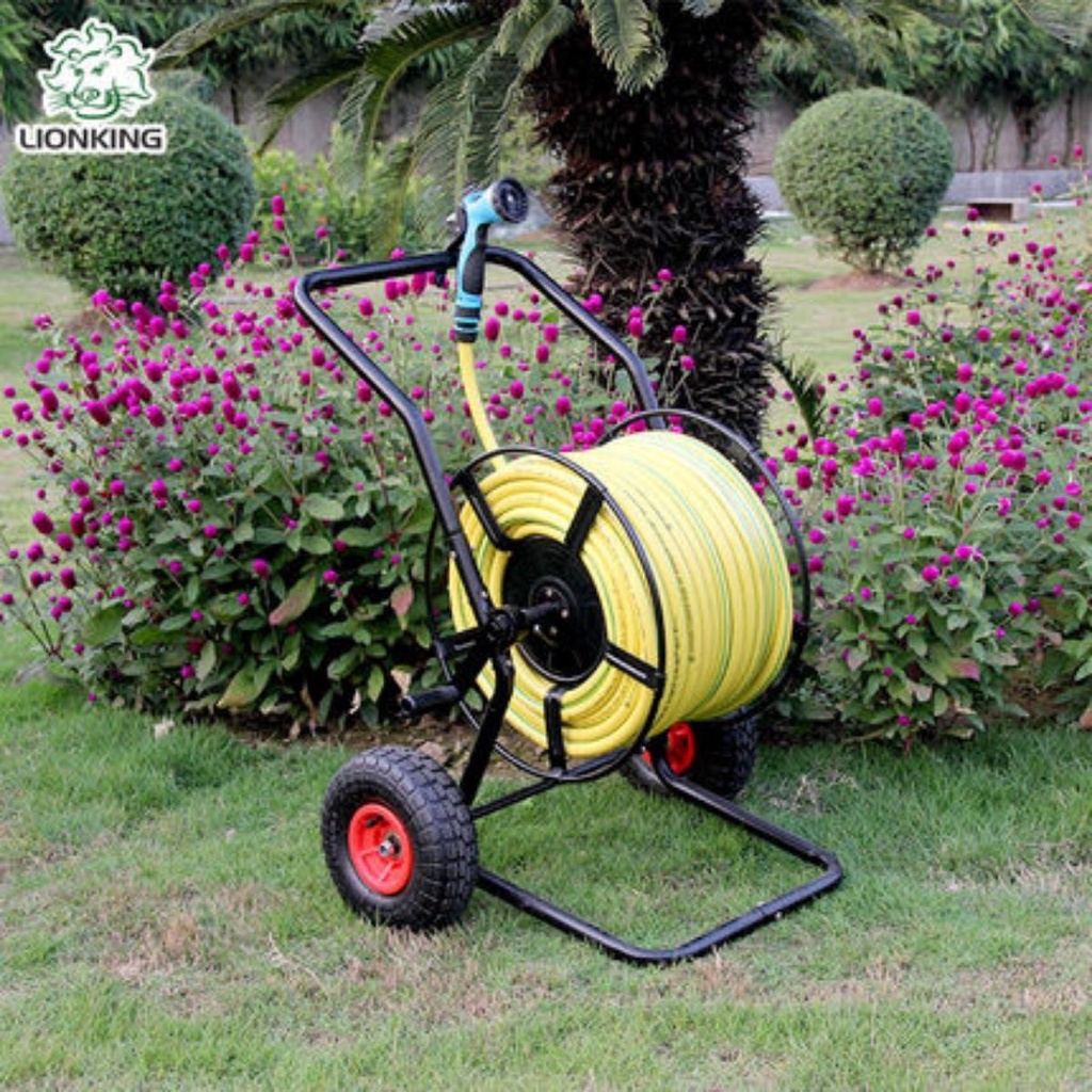 Khung lô cuộn dây ống nước bằng thép không rỉ FG02A cuộn đến 100m dây cho phi 14mm đến 18mm