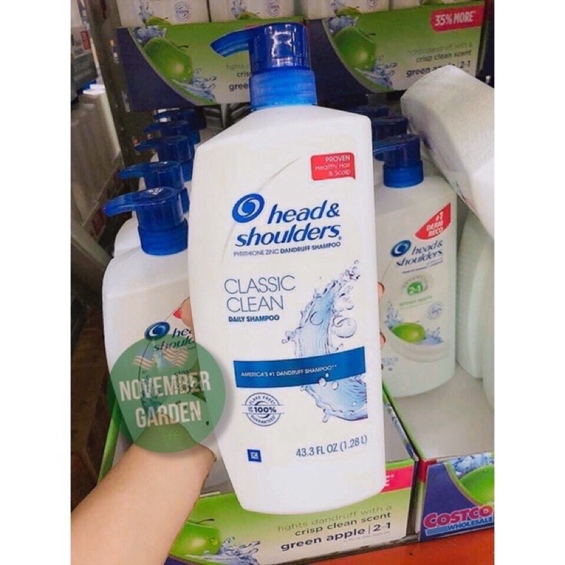 Dầu gội tóc gàu nặng head & shoulders Classic Clean Daily Shampoo Proven Healthy Hair & Scalp 1.28l