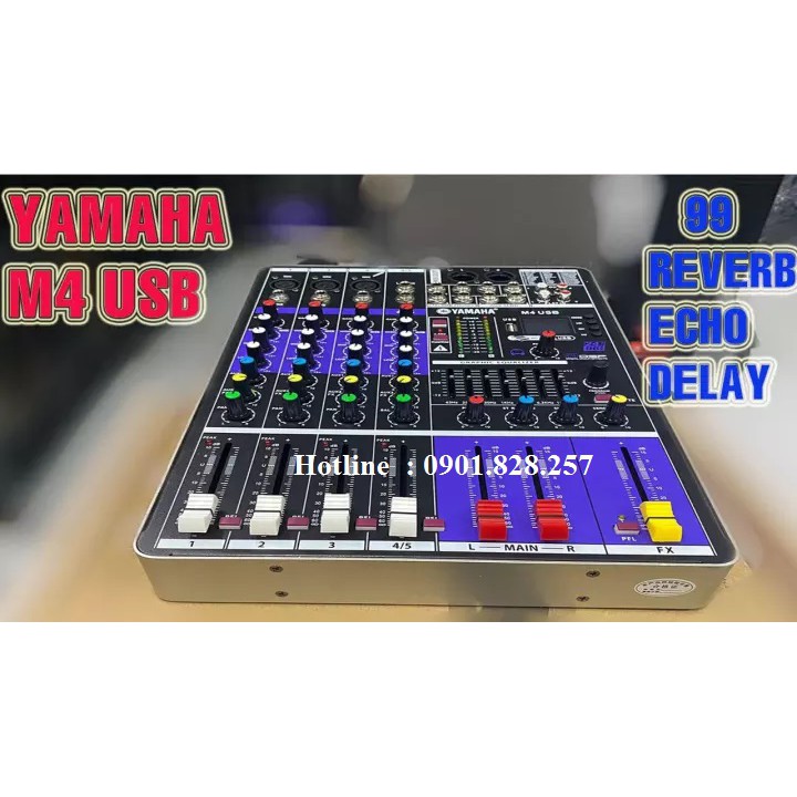 Bàn mixer yamaha M4 có bluetooth và usb 99 hiệu ứng