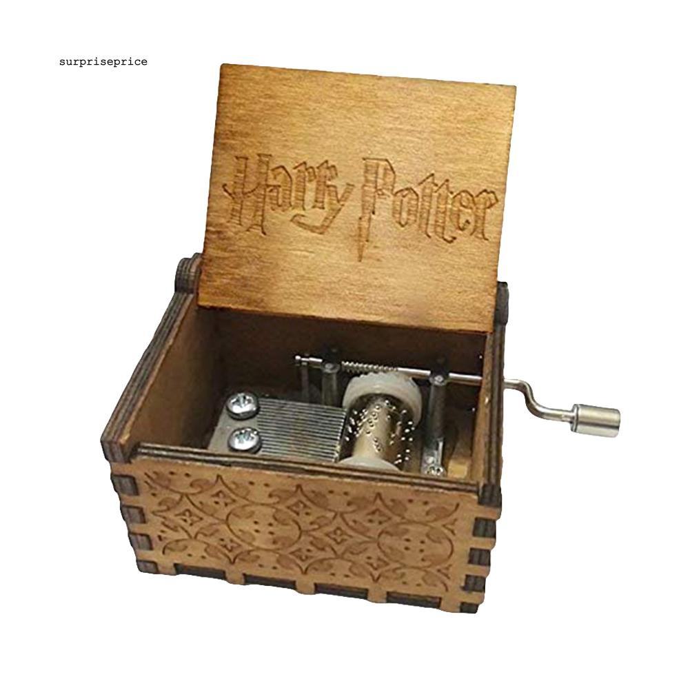 Hộp gỗ phát nhạc để bàn phong cách Harry Potter độc đáo