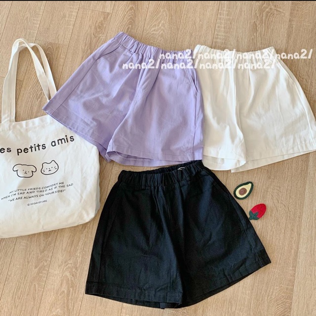 Quần short kaki cạp chun
