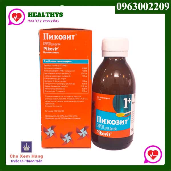 Siro Pikovit Tăng Đề Kháng, Giảm Biếng Ăn Của Nga 150ml