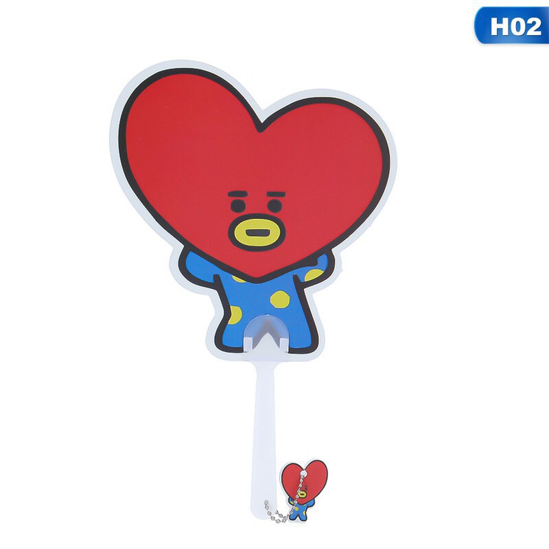 Quạt Mini Cầm Tay Họa Tiết Hoạt Hình Bts Bt21 Dễ Thương