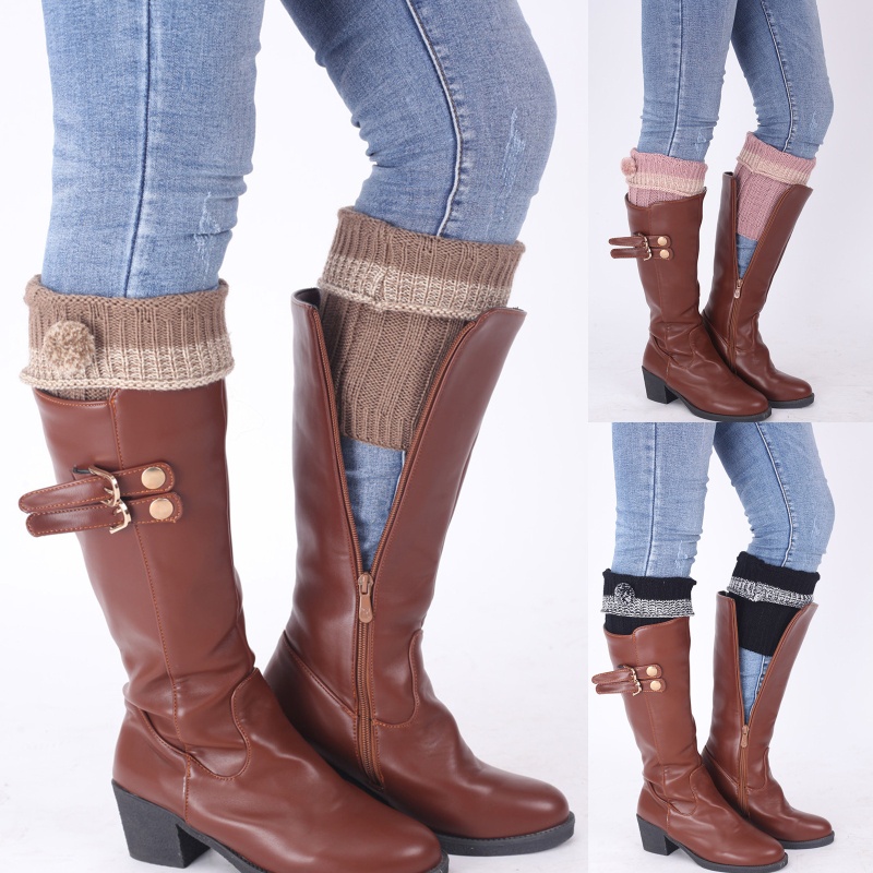 Youyo Vớ Ống Chân Dệt Kim Giữ Ấm Mùa Đông Cho Nữ