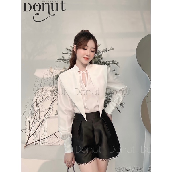 Elalin top-Áo trắng cổ tàu | BigBuy360 - bigbuy360.vn