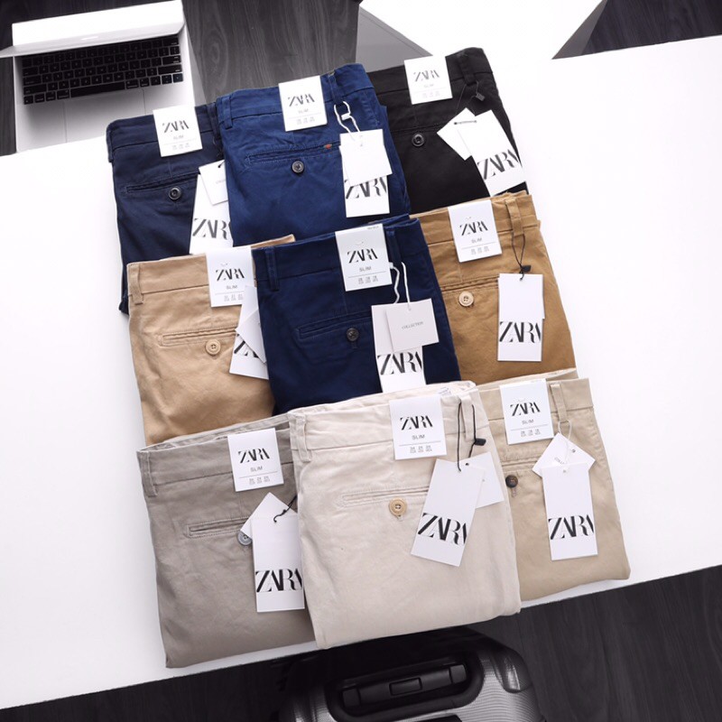 Quần kaki dài nam ZARA slim fit