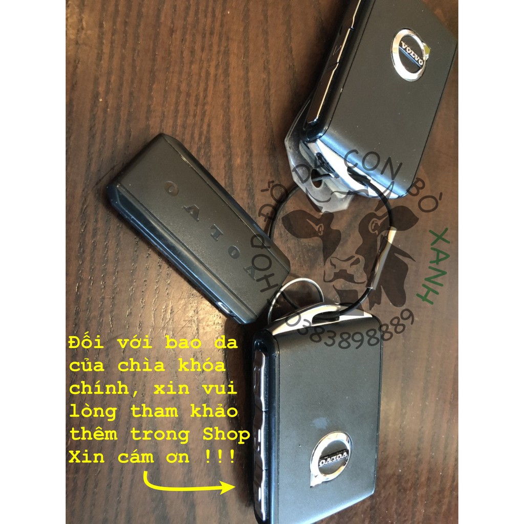 Bao Da Chìa Khóa Volvo Sport Key đi kèm XC90, XC60, XC40, V90, S90, S60 handmade da thật 003 (chìa phụ)