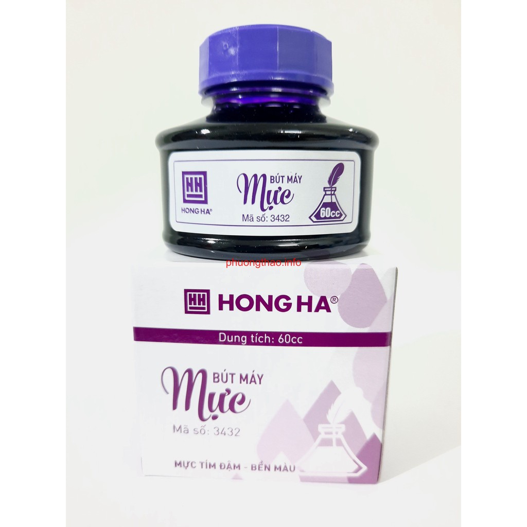 Mực Hồng Hà mầu tím dùng cho bút máy.