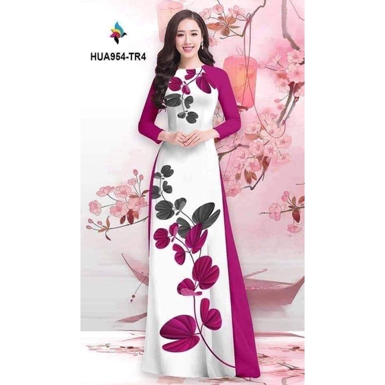 Áo dài in 3D phối tay nổi bật _Áo Dài Đan Linh