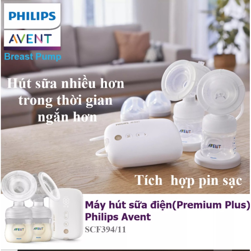 Máy hút sữa điện đôi Avent Eureka phiên bản Premium Plus SCF 394.11