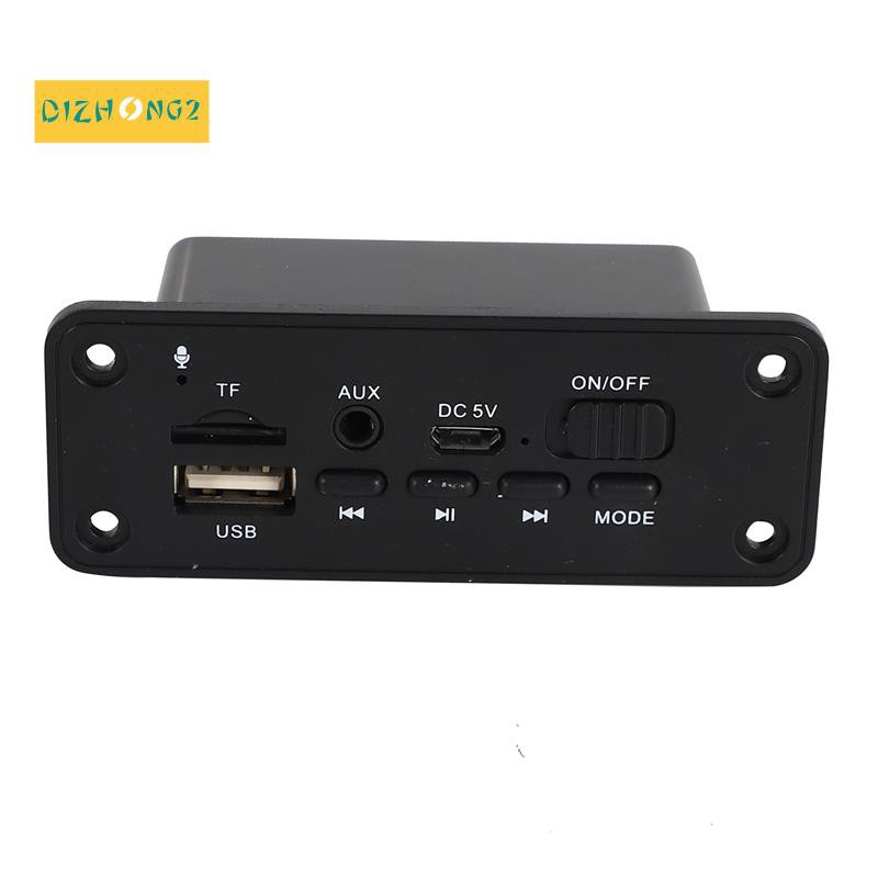 Hands-Free MP3 Player Decoder Board 2 x 3W Amplifier DC 5V MP3 WMA Wireless Bluetooth 5.0 Decoder Board Audio ule USB FM TF Record Radio AUX Input for Car