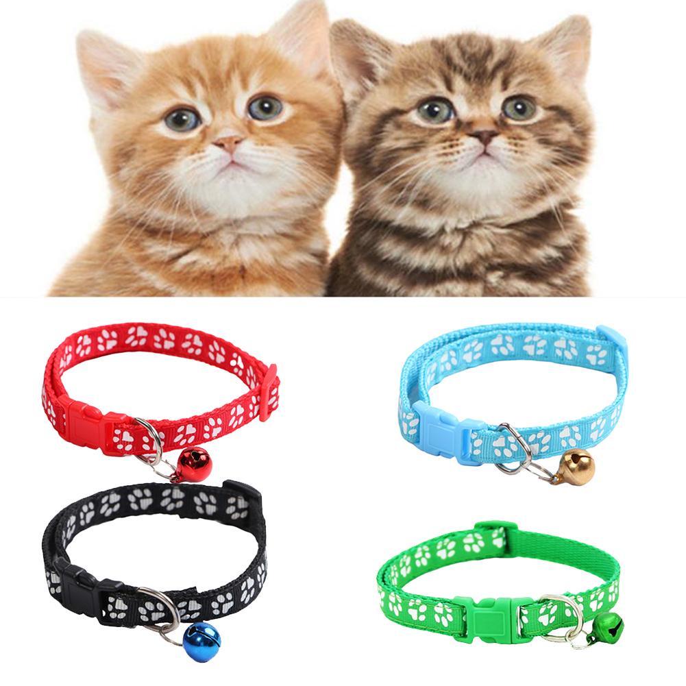 Vòng Cổ Vải Tổng Hợp Khóa Gài Hình Dấu Chân Thú Cưng Nhiều Màu Sắc F4L8