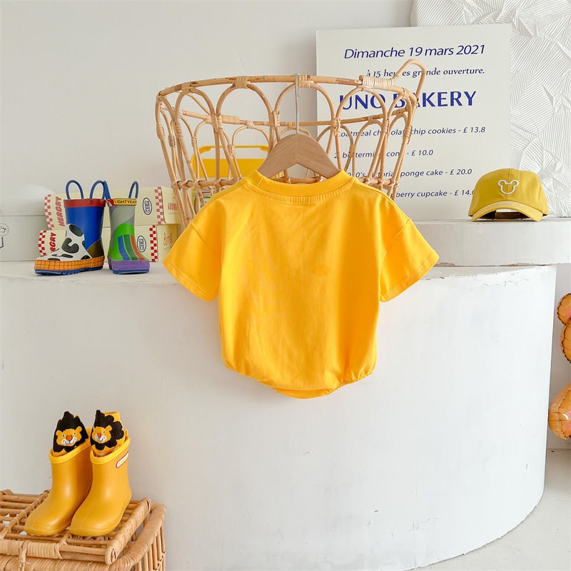 Bộ Áo Liền Quần Tam Giác Tay Ngắn Thoáng Khí Phong Cách Mùa Hè Mới Cho Bé