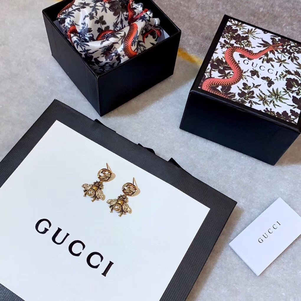 Bông Tai Gucci S934 Bằng Bạc Thiết Kế Đơn Giản Sáng Tạo Thời Trang Cho Nữ