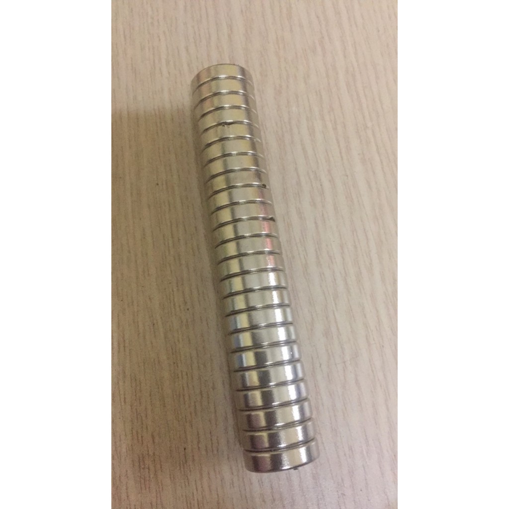 [Xả Kho Giá Xưởng] Nam châm viên trắng đất hiếm 20x5mm, loại nam châm viên lực hút siêu mạnh