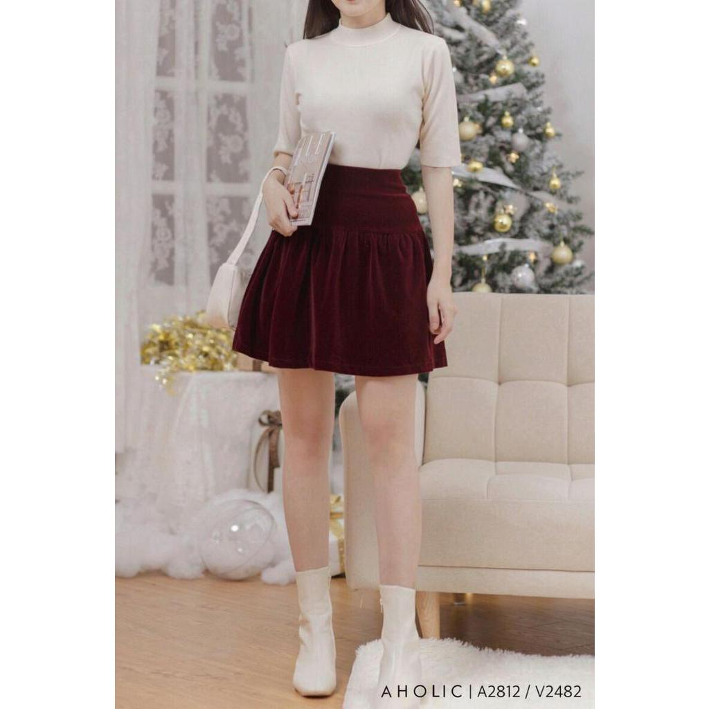 Áo Len Cashmere Tay Lỡ 3 Màu Basic Thu Đông AHOLIC A2812