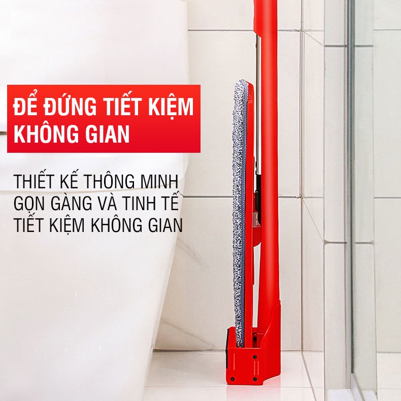 Cây lau nhà tự vắt - Cây lau nhà thông minh sử dụng đơn giản tiết kiệm thời gian, xoay 360 độ bảo hành 12 tháng