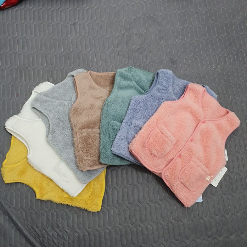 Áo gile lông cừu quảng châu cho bé