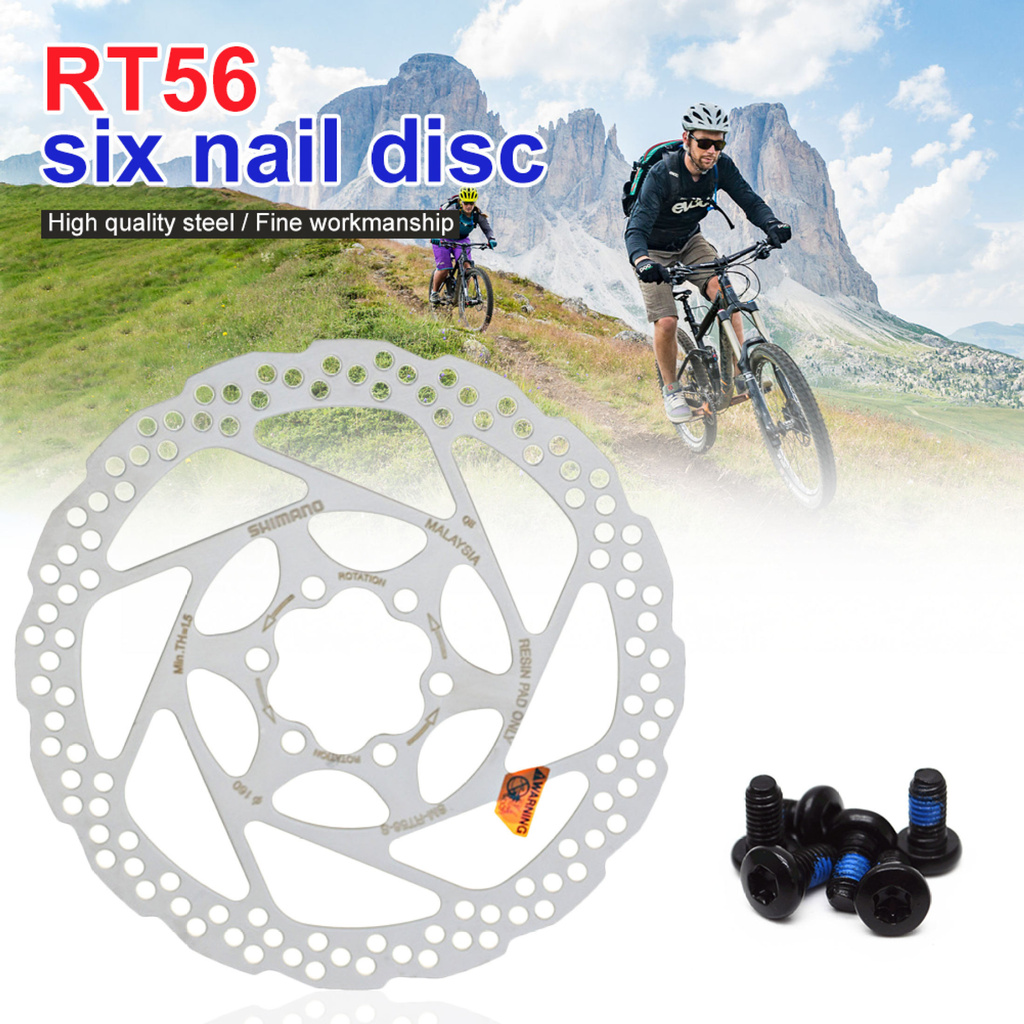 ĨA PHANH SM-RT56 Shimano DEORE Đĩa Xe Đạp Leo Núi 6 Bu Lông ĐĨA PHANH M610 RT56 M6000 Phụ Kiện Xe Đạp Leo Núi 160MM-168