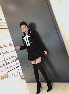 🌸 Set áo peplum + cv đính ngọc