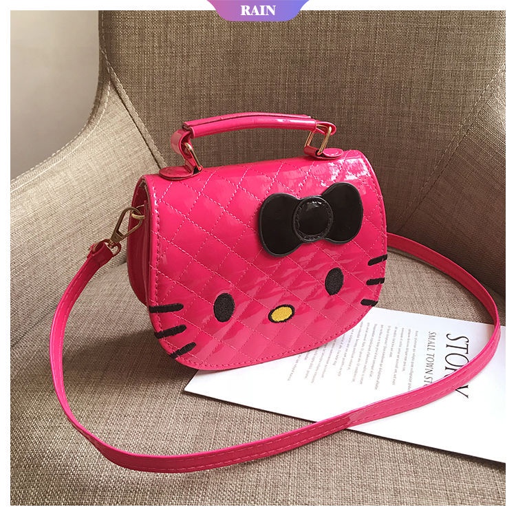SANRIO Túi Đeo Vai/ Xách Tay Bằng Da PU In Họa Tiết Hoạt Hình Hello Kitty Dễ Thương Chống Nước Cho Nữ
