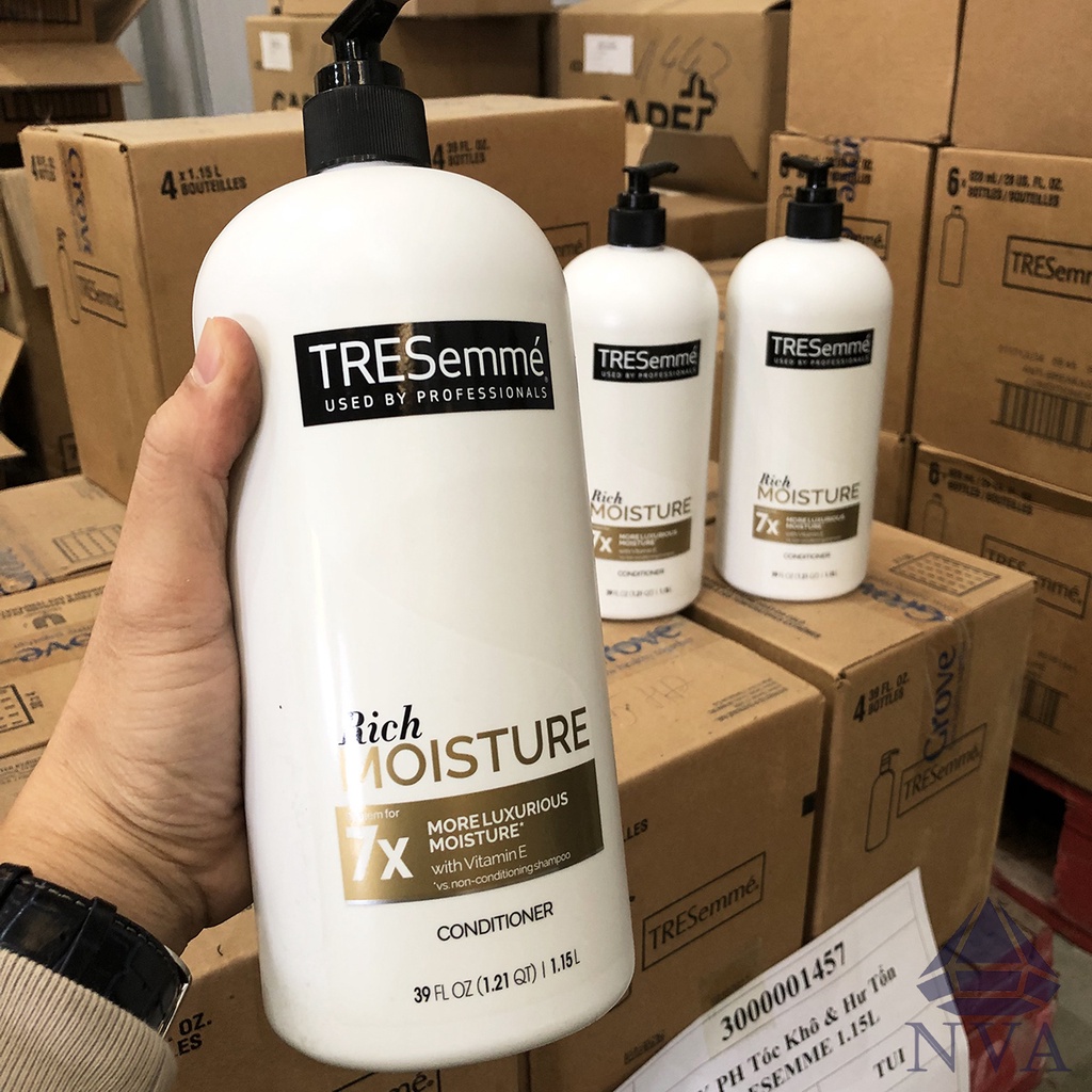 Cặp dầu gội, dầu xả tóc Tresemme 1.15L nhập Mỹ chuyên dùng cho tóc khô, hư tổn, tóc  gãy rụng