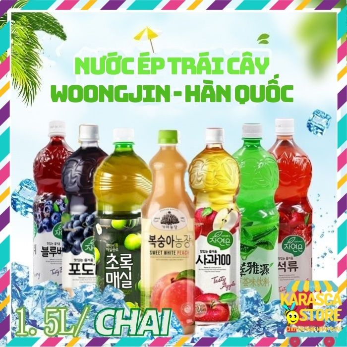 Nước Trái Cây Woongjin Hàn Quốc Chai 1.5L