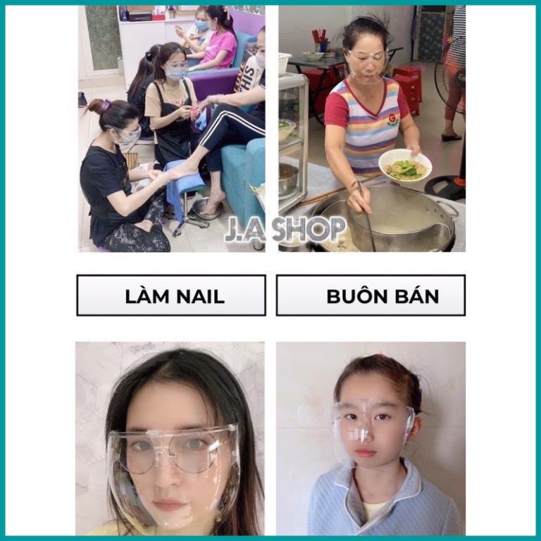 Kính Chống Giọt Bắn /Chống Bụi Phòng Dịch FACE SHIELD Che Hết Mặt Hàng Nhựa Dẻo