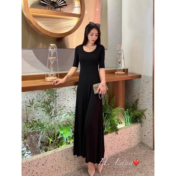 VÁY BODY DÁNG DÀI CỔ U