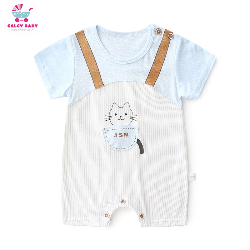 Bộ Quần Áo Liền Cộc Tay Cho Bé | 0-18 Tháng Calcy Baby BY002