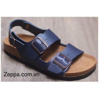 Sandal đế trấu nam nữ màu xanh navy - zeppa size 36-46 nv6