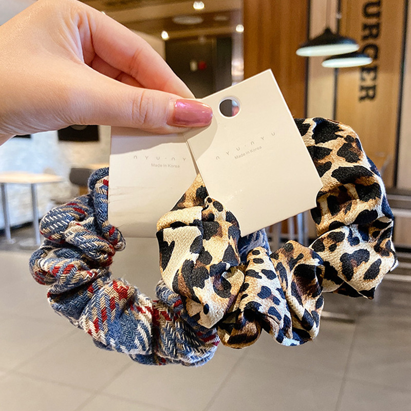 Dây Buộc Tóc Họa Tiết Da Báo Phong Cách Hàn Quốc Thời Trang Thanh Lịch