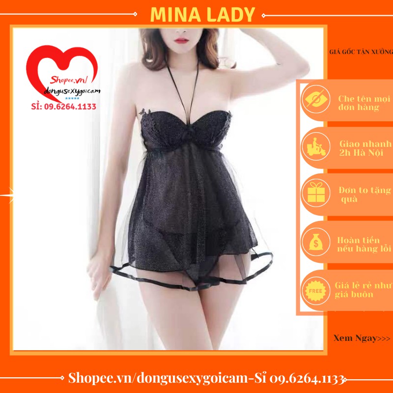 Đồ Ngủ Cúp Nâng Ngực Gồm Váy Ngủ Sexy Nữ Gợi Cảm Voan Lụa 2 Dây Sexy Dễ Thương Và Quần Lót Lọt Khe Nữ Sẽy Đệm Nâng Ngực | BigBuy360 - bigbuy360.vn