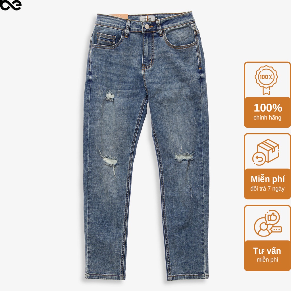 Quần jean nam Scratch Jean co giãn cao cấp, mềm mịn không ra màu BENTONI