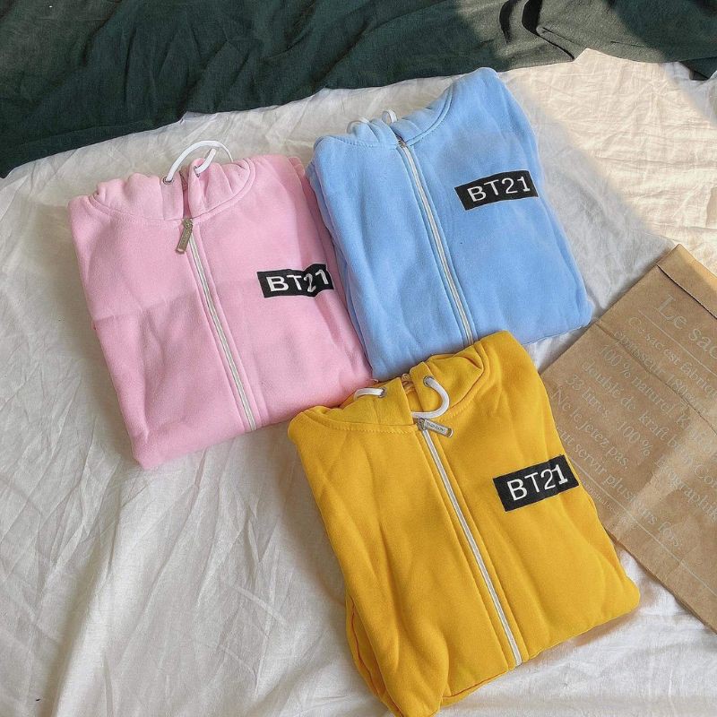 (Có Form Rộng XL) Áo Khoác Hoodie Nỉ Ngoại BT21 (HOOIDE) | BigBuy360 - bigbuy360.vn