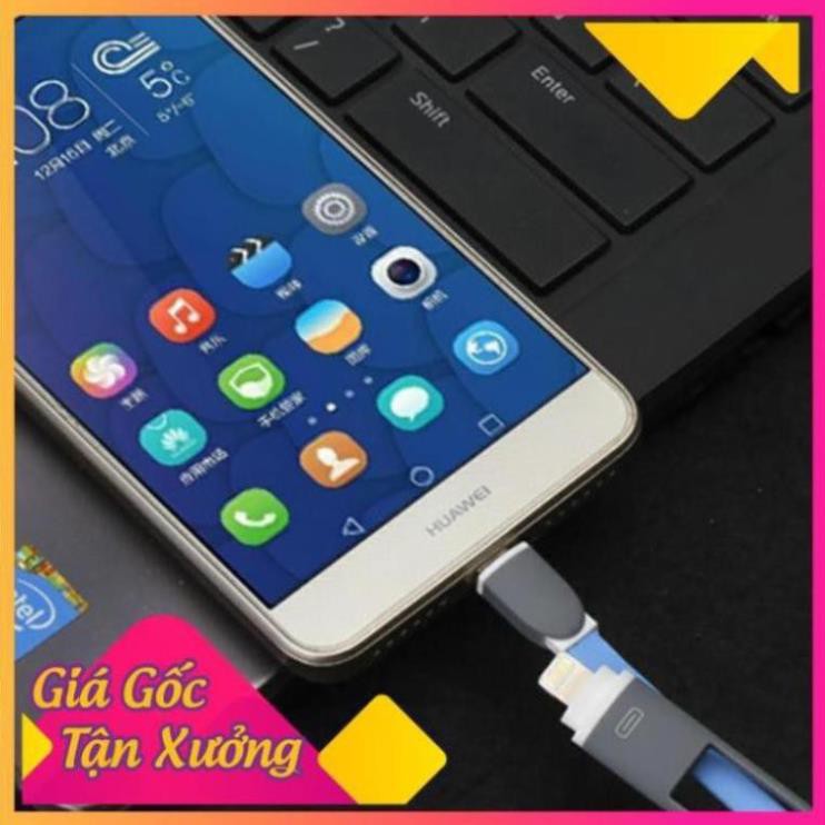 Dây Cáp Sạc Truyền Dữ Liệu 2 Trong 1 Cho Iphone Android