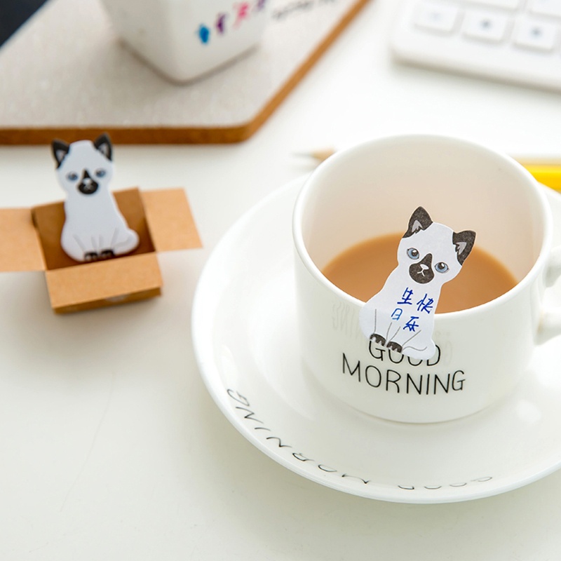 Giấy Dán Ghi Chú Đánh Dấu Trang Sách Hình Mèo Kitty / Chó / Mèo Dễ Thương