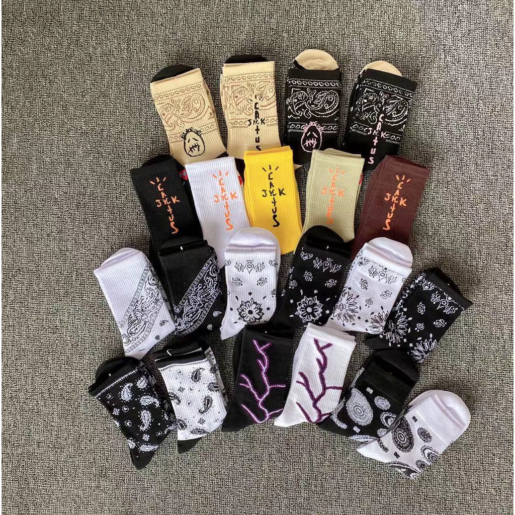 Vớ Travis Scott Unisex - Tất Họa Tiết Bandana Paisley