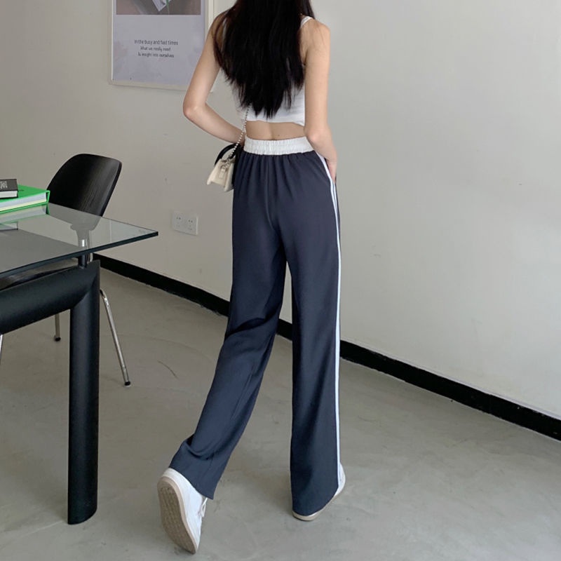 COZOK Quần Dài Ống Rộng Lưng Cao Thời Trang Dễ Phối Đồ