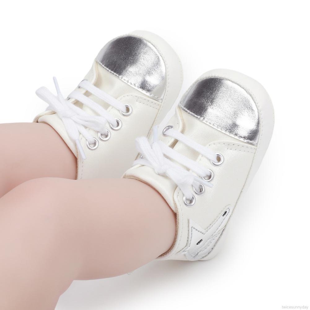 Giày thể thao da PU đế mềm chống trượt cho bé sơ sinh 0-18 tháng tuổi