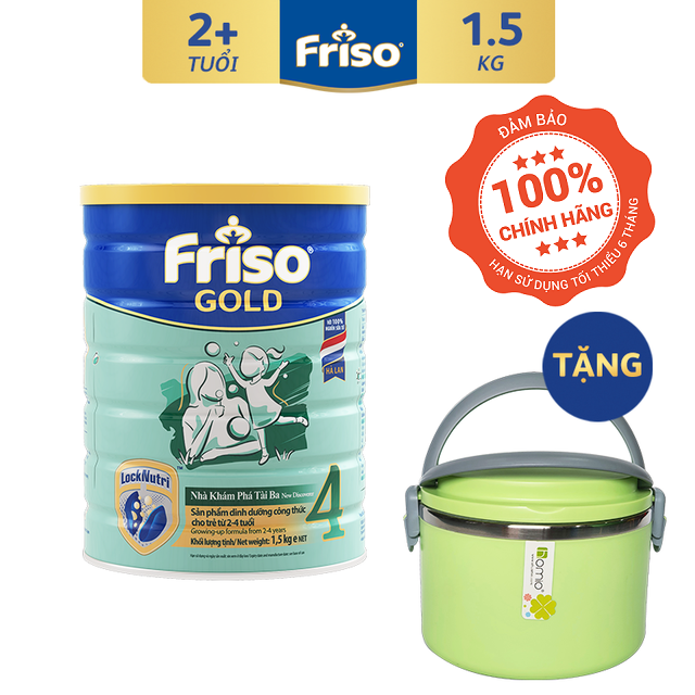 [Tặng Bộ Hộp Cơm Giữ Nhiệt] Sữa Bột FRISO GOLD 4 1500g